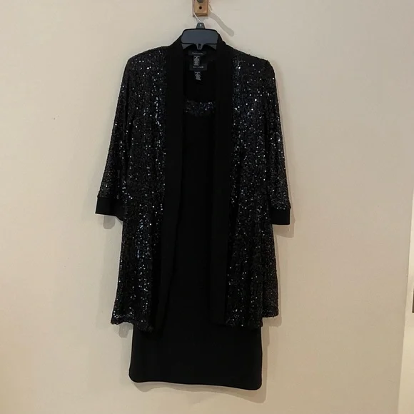 R&M Richards | Dresses | Rm Richards Black Sequin Dress | Poshmark